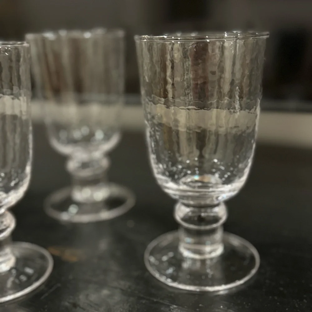 Rare set off 4 Shannon Crystal Stemless  goblets